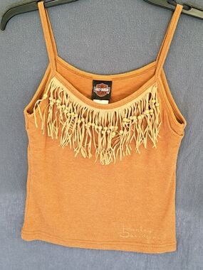 Harley-Davidson Women's Tan Fringe Camisole